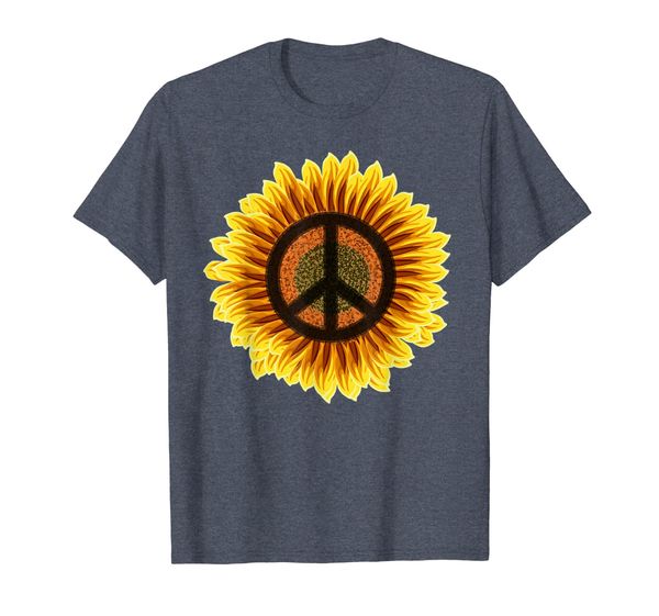 

Sunflower Peace Sign 1960s 1970s Hippie Flower Retro T-Shirt, Mainly pictures