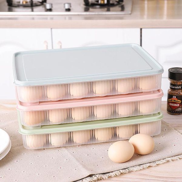 

storage bottles & jars 24 grid egg box plastic transparent case organizer refrigerator fridge food container kitchen
