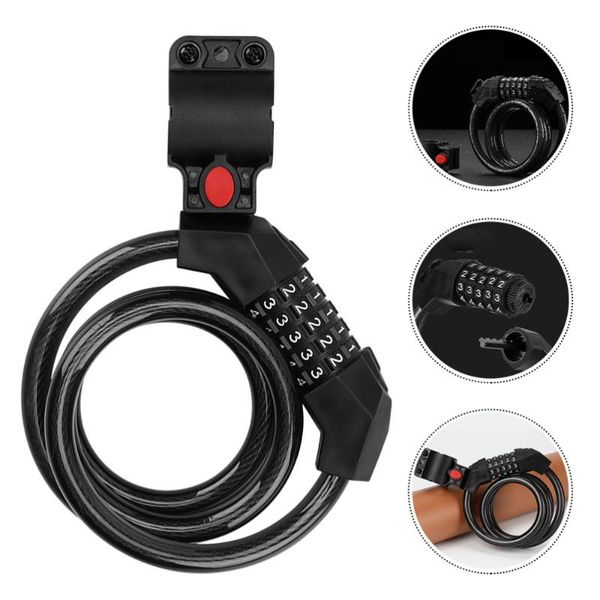 

bike locks coded lock rustproof 5-digit waterproof padlock