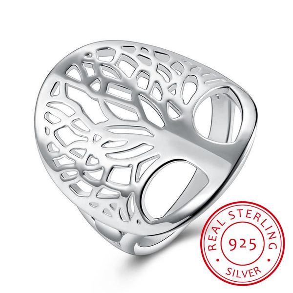 

tree of life ring classic accessories 925 sterling silver rings anillos fine jewelry for women mothers day gifts cluster, Golden;silver