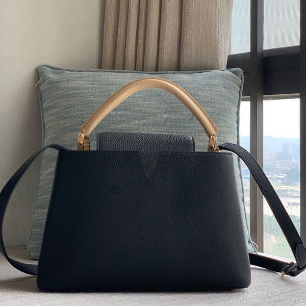 

mm 31.5cm genuine leather bags women shoulder handbags fashion female handbag lady wallet with box b121