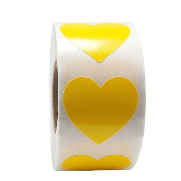 

500pcs/roll heart shaped love seal stickers scrapbook gift packaging birthday party supplies stationery wrap