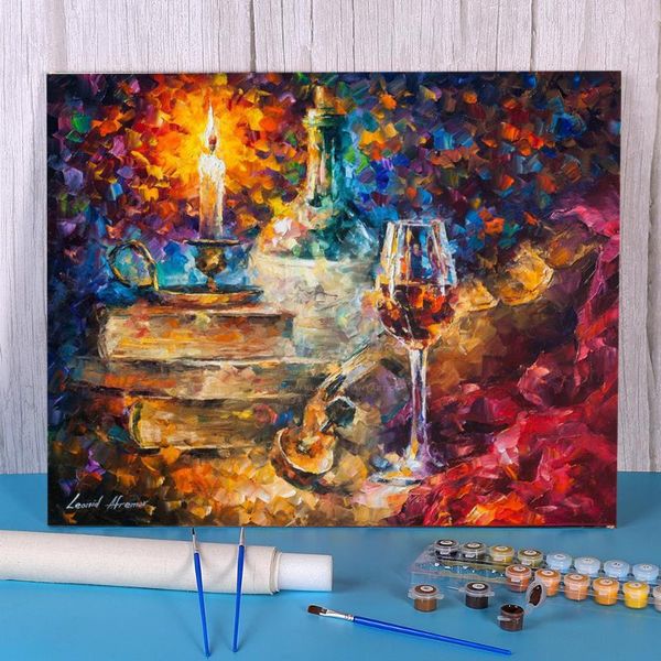 

paintings the thought composing paint by numbers kit acrylic paints 50*70 paiting design for adults drawing art