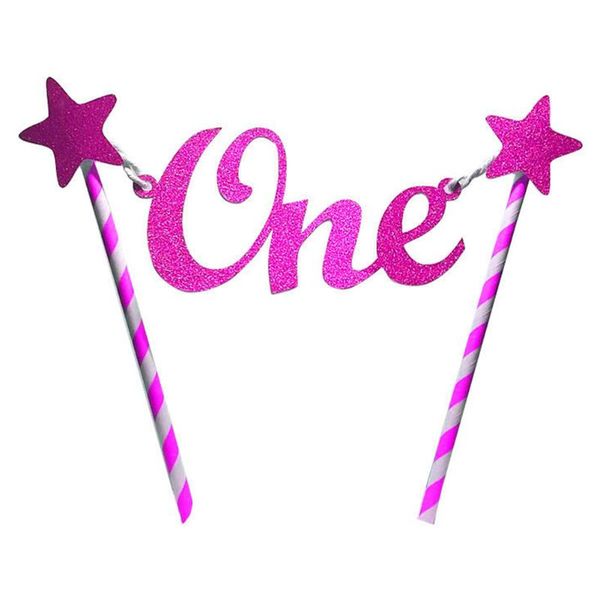 

other festive & party supplies for baby cute baking decor non toxic paper 10cm 1st happy birthday home glitter star one letter cake er