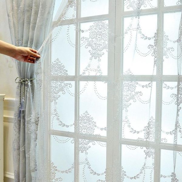 

curtain & drapes european style curtains for living dining room bedroom lace gray tulle rustic decorations home custom made