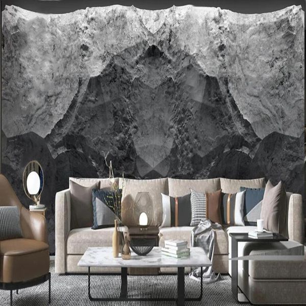 

wallpapers custom mural wallpaper 3d stereoscopic abstract space rock wall decor po painting living room tv background papel de parede