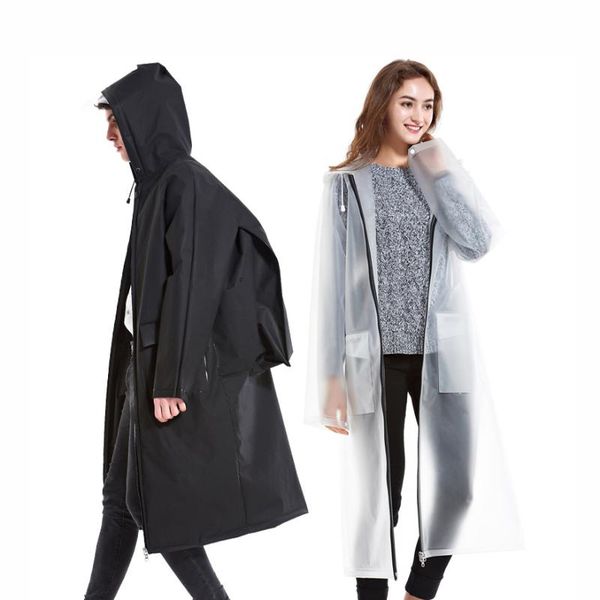 

raincoats eva raincoat with zipper male student fashion brand outdoor women poncho backpack