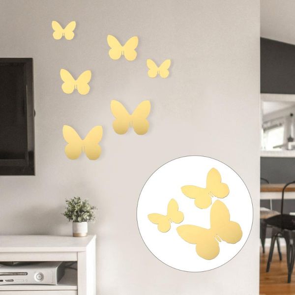 

wall stickers 9pcs butterflies fridge background 3d