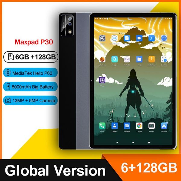 

tablet pc p30 android 10 1920x1200 10.1 inch 4g network 6gb ram 128gb rom mtk6771 octa core tablets dual wifi type-c