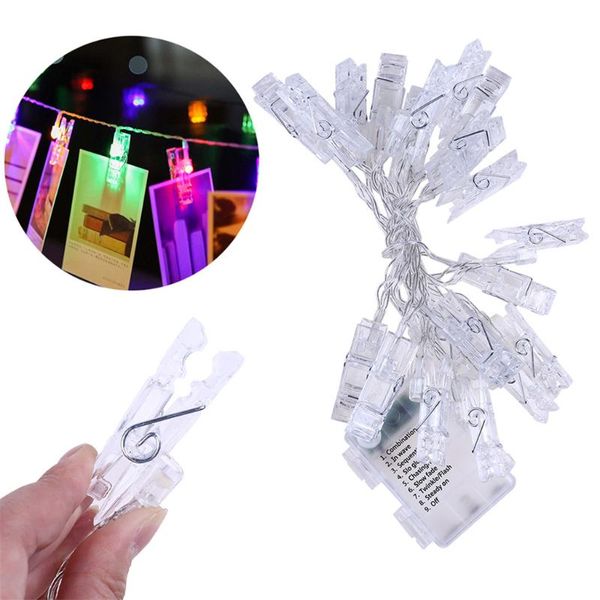 

po hanging clips string light 20 led battery powered lights home decor strips