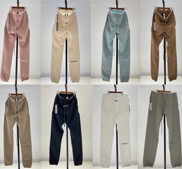

men's pants hip hop solid color sweatpants men women 1:1 joggers cotton fog casual essentials trousers 9ha9, Black