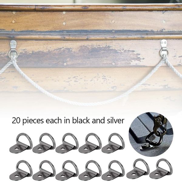 

professional hand tool sets 40pcs auto car stainless steel pull hook anchor d shape cargo tie down ring retainer fixings for truck accessori