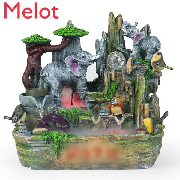 

decorative objects & figurines interior decoration domestic ornaments water fountain rockery fish tank windmill wheel fortune living room