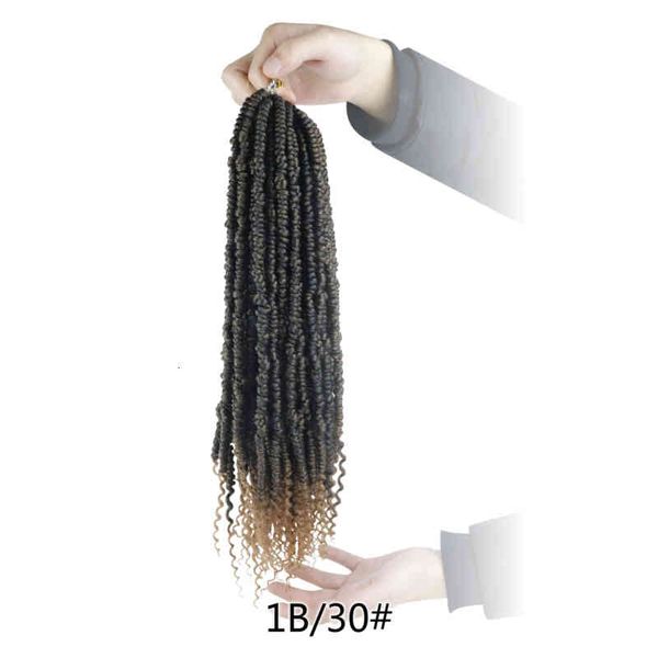 

rope bombtwist twisted hair chemical fiber wig spring braid, Black