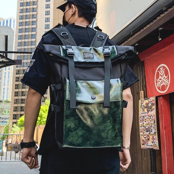 

backpack men's schoolbag women's fashion cool harajuku style korean high school students' large capacity