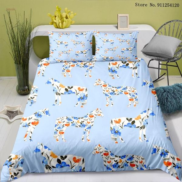 

bedding sets luxury 3d print set pillowcase boys girl bed cover single double  king size bedspread 2/3 piece duvet horse