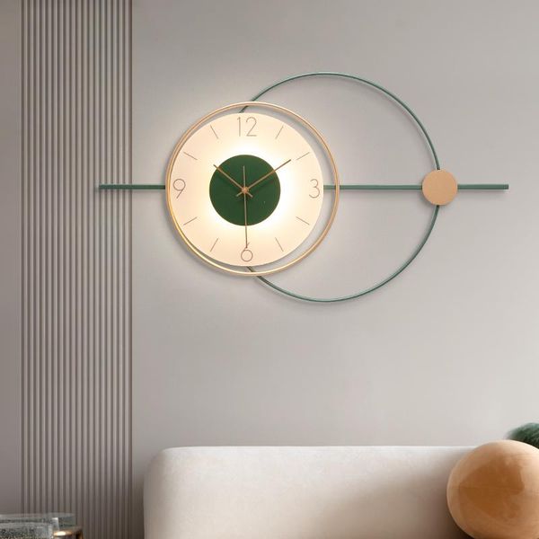 

wall clocks nordic luxury clock luminous fashion personality creative modern minimalist horloge murale kitchen
