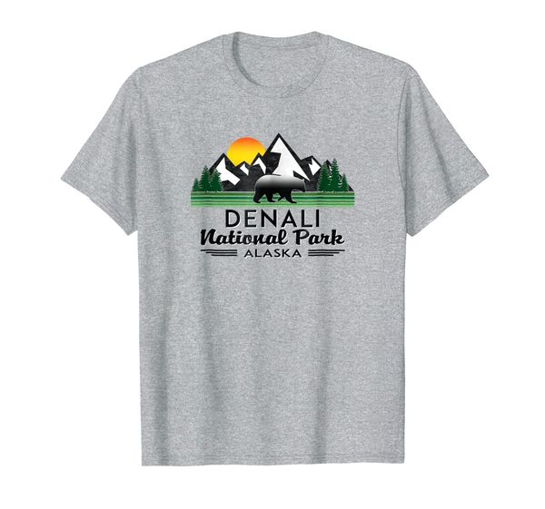 

denali national park t-shirt alaska, White;black