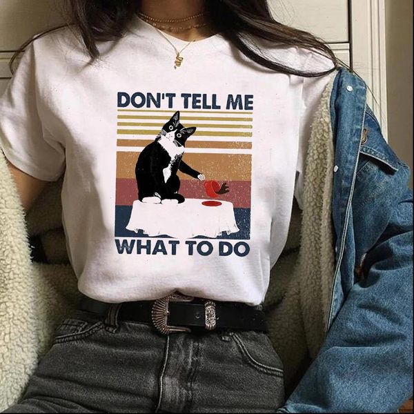 

clothes graphic cat striped womens t shirts coffee letter funny summer fall halloween tees female shirt, White
