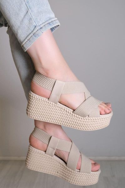 

sandals cross gusset ten 6 cm, Black