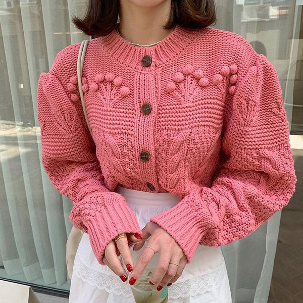 

women's sweaters elegant women knitted cardiagn coats 2021 autumn winter single breasted lazy style knitwear jackets female casual outw, White;black