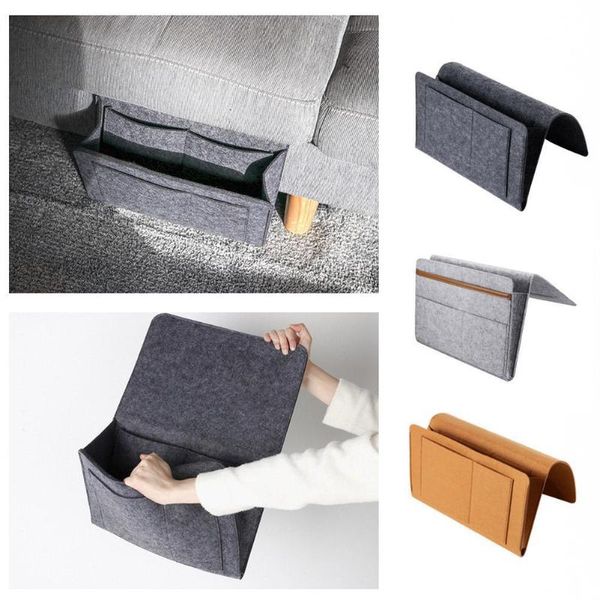 

storage bags felt bedside bag organizer hanging remote box control sundries phone mobile n1l8