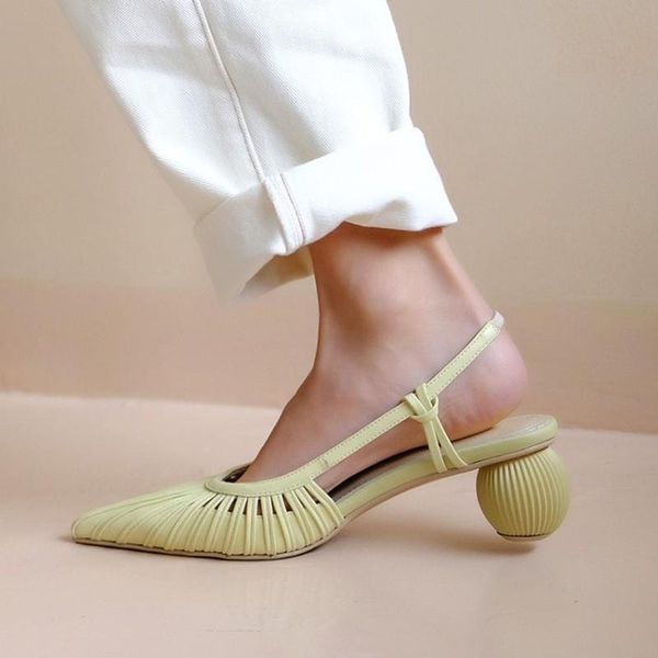 

strange style sandals ladies back strap heel shoes summer close toe women pointed fashion dress heels sexy, Black