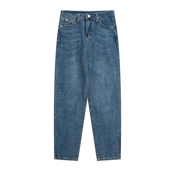 

women's jeans fashion harajuku high-quality washed for women high waist ladies jean full length denim pants black blue vintage