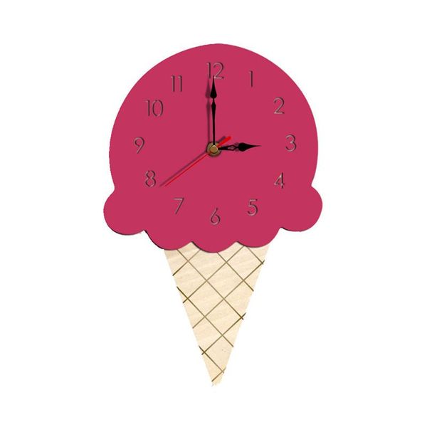 

wall clocks nordic style ice cream clock silent wooden for home living room modern creative designed 5.1