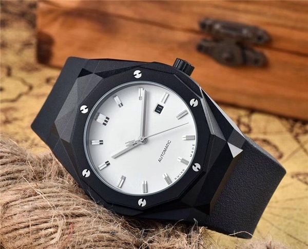 

wristwatches classic fusion men's watch business rubber strap automatic wristwatch, Slivery;brown