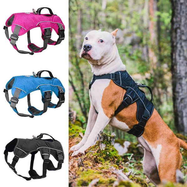 

dog collars & leashes large harness nylon reflective pet big adjustable no pull s vest for medium s pitbull bulldog dd1k