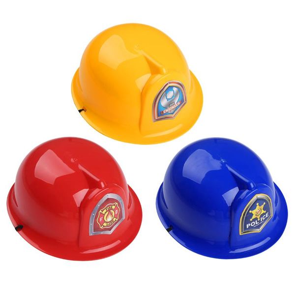 

hair accessories kids dress up party hat pretend play fireman/ helmet funny halloween cosplay costume plastic construction cap po prop, Slivery;white