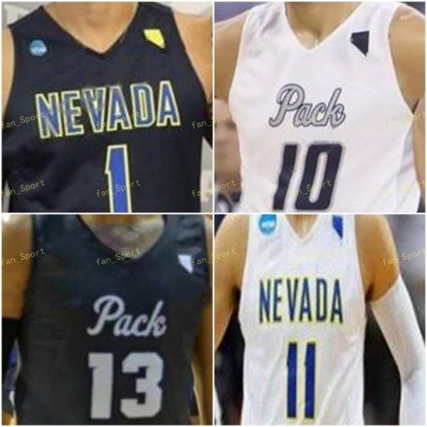 

ncaa college nevada wolf pack basketball jersey 24 caroline 40 vincent lee 42 k.j. hymes 54 zach wurm custom stitched, Black
