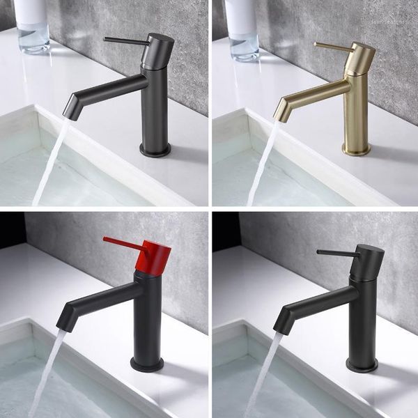 

fashion brass bathroom sink faucet single handle hole cold water basin mixer tap1