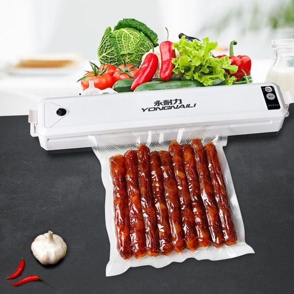 

kitchen gadgets electric vacuum packaging machine heat sealing including 10pcs saver bags xnc bag clips