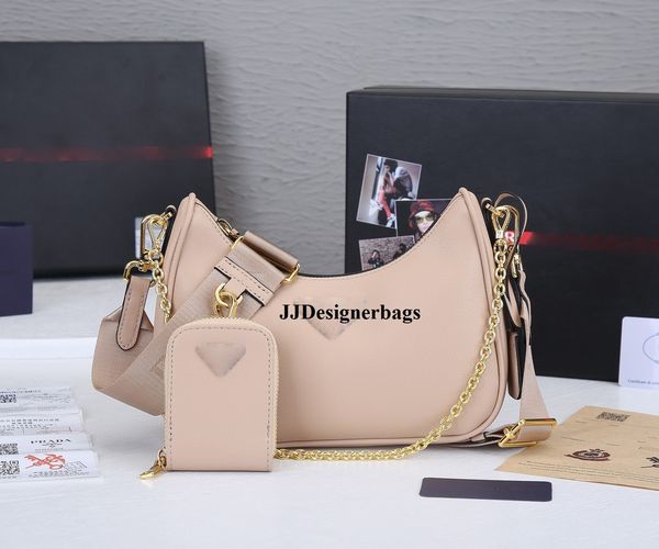 

re-edition 2005 nylon designer shoulder bags leather handbag selling lady cross-body luxury chain bag tote