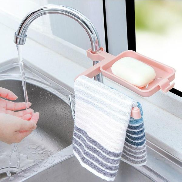

towel racks 2 in 1 multifunction sink storage rack sponge cloth soap box combination device drain basket organizer kitchen accessories