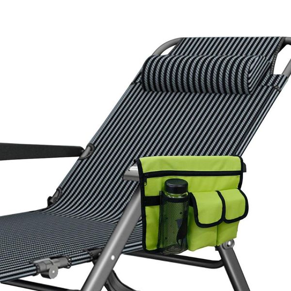 

pool & accessories chair armrest organizer beach hanging storage pouch snack bag shoulder polyester for outdoor folding camping