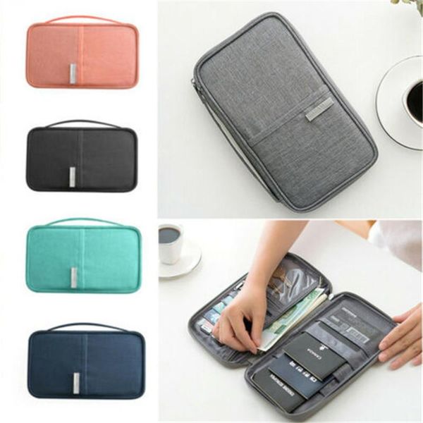 

storage bags waterproof passport holder travel wallet big wallets organizer accessories document bag cardholder