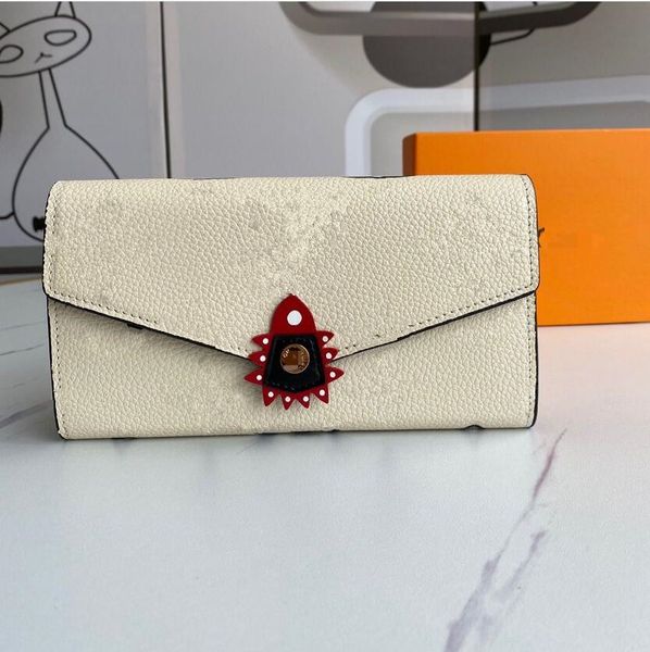 

luxury designer large letter wallet famous brand multi-card position mens clutch bags business casual large-capacity men wallets fashion wom, Red;black