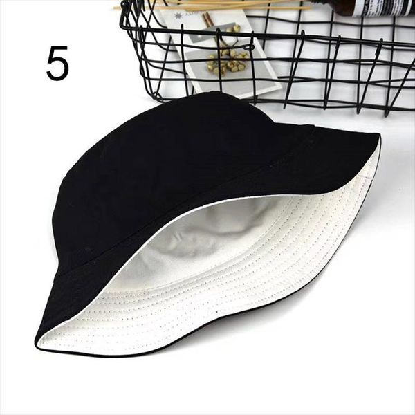

winter double sided wear solid color bucket hats outdoor bob caps black and white fishing sun women men panama cap, Blue;gray