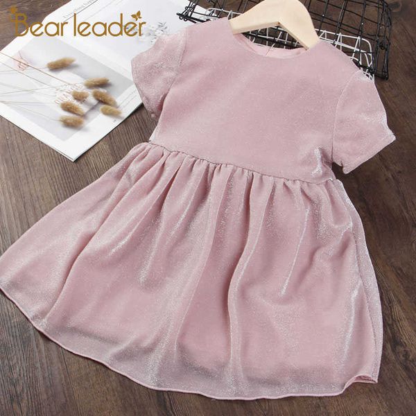 

bear leader girls dress summer girl kid fastival dresses casual plaid mesh dress lace sleeve children clothing vestidos 3 7y 210708, Red;yellow