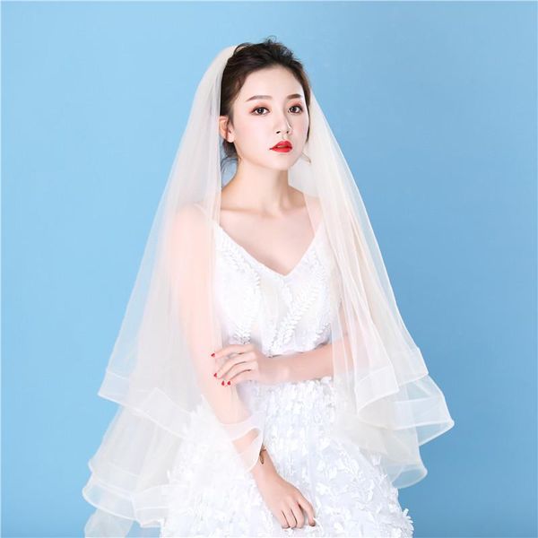 

bridal veils veil horsehair two tier wedding dress, Black