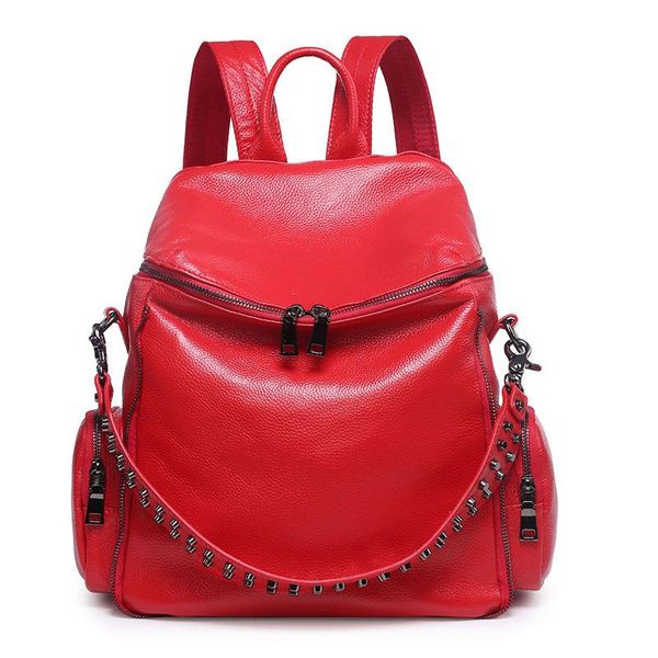 

backpack 2021 summer spot leather handbag head layer cowhide fashion lapcan agent