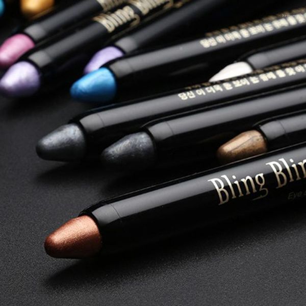 

1pc pearly eyeshadow stick long lasting waterproof not blooming glitter beauty bright color eyes makeup lying silkworm pen tslm1 eye shadow1