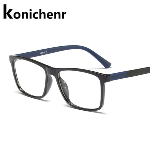 

fashion sunglasses frames konichenr transparent optical glasses frame men women vintage square eyeglasses clear lens spectacle 8013, Black
