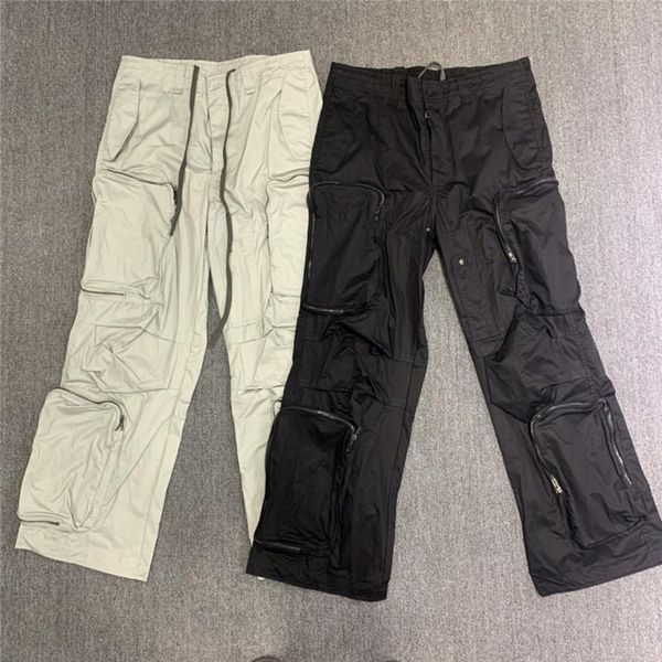 

men's pants men women fashion joggers drawstring sweatpants cactus jack trousers multi pocket travis scotactical astro cargo, Black