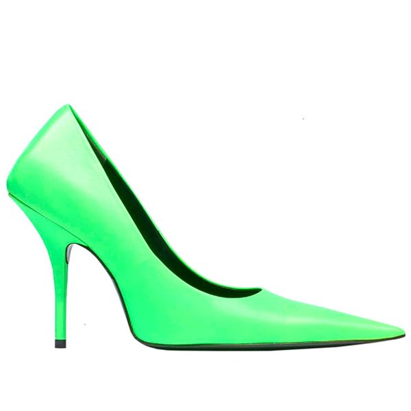 

dress shoes spring pointed toe pumps neon slip-on super high heels sandals ladies fashion runway women zapatos de niai, Black