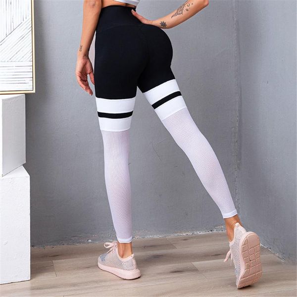 

yoga outfit melody running kleding fitness leggings vrouw sport broek ademend active wear panty met mesh voor jogging