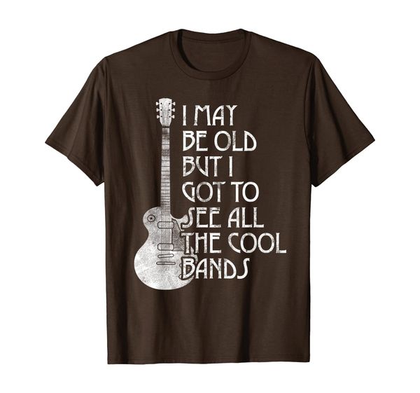 

i may be old but i got to see all the cool bands retro t-shirt, White;black